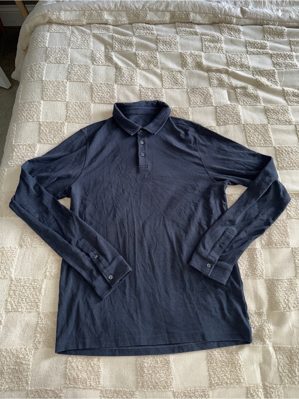 Vuori Dark Navy Long-Sleeve Polo